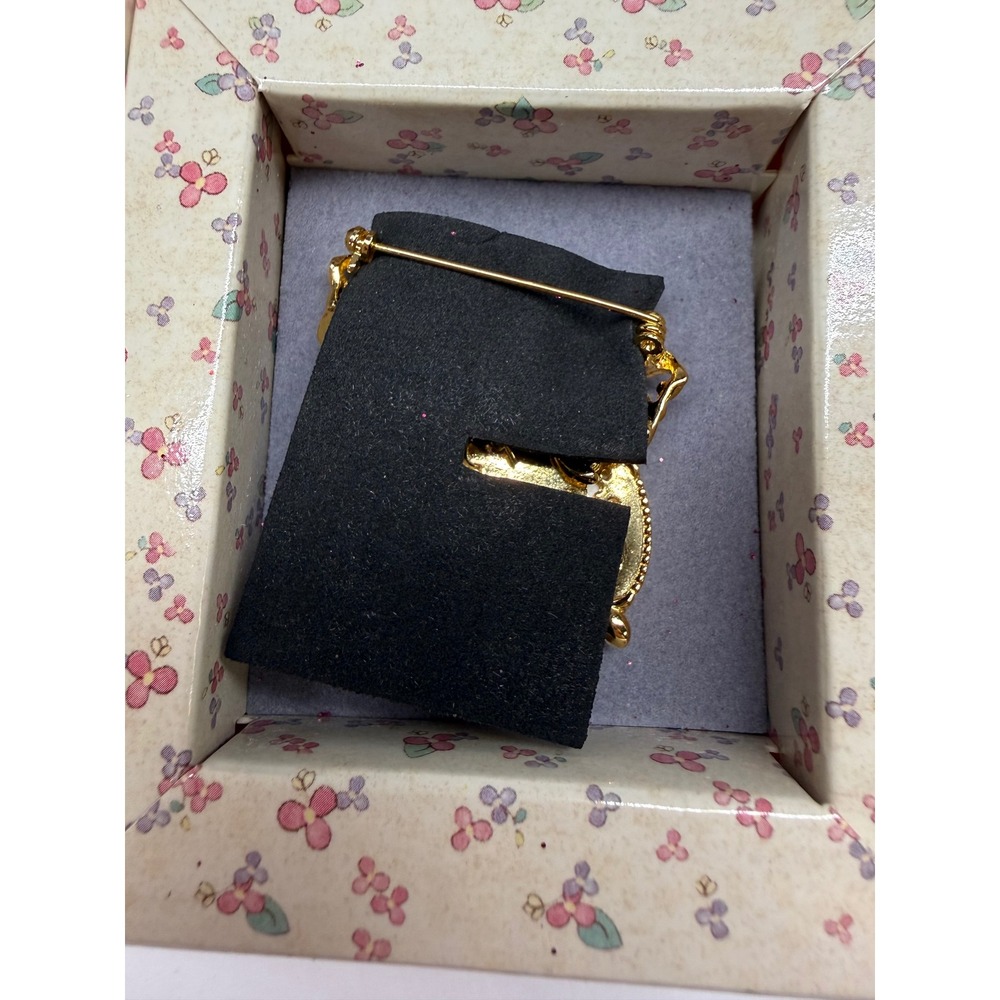 Vintage 1999 Avon Precious Moments May Your Happiness Blossom Pin Pendant Brooch - Picture 7 of 7